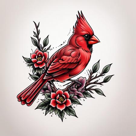 00099-3815677760-_lora_Traditional_Tattoos_0.65_ cardinal in style of tr4dt4t, traditional tattoo, white background,.png